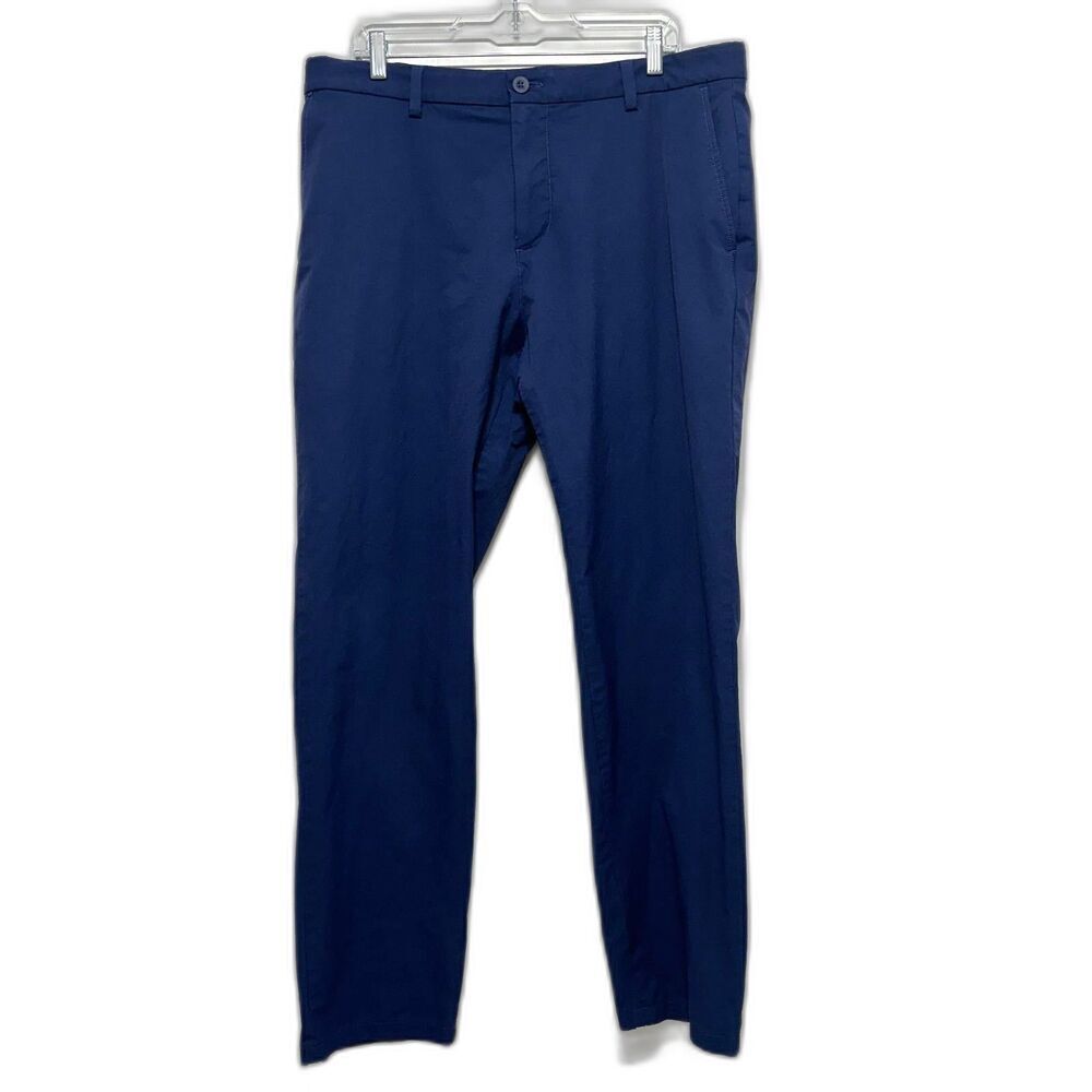 Vineyard Vines On The Go Pants 36 x 32 Navy Blue Performance Golf Chino Men